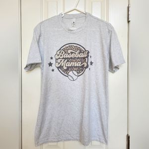 Gray Baseball Mama T-shirt